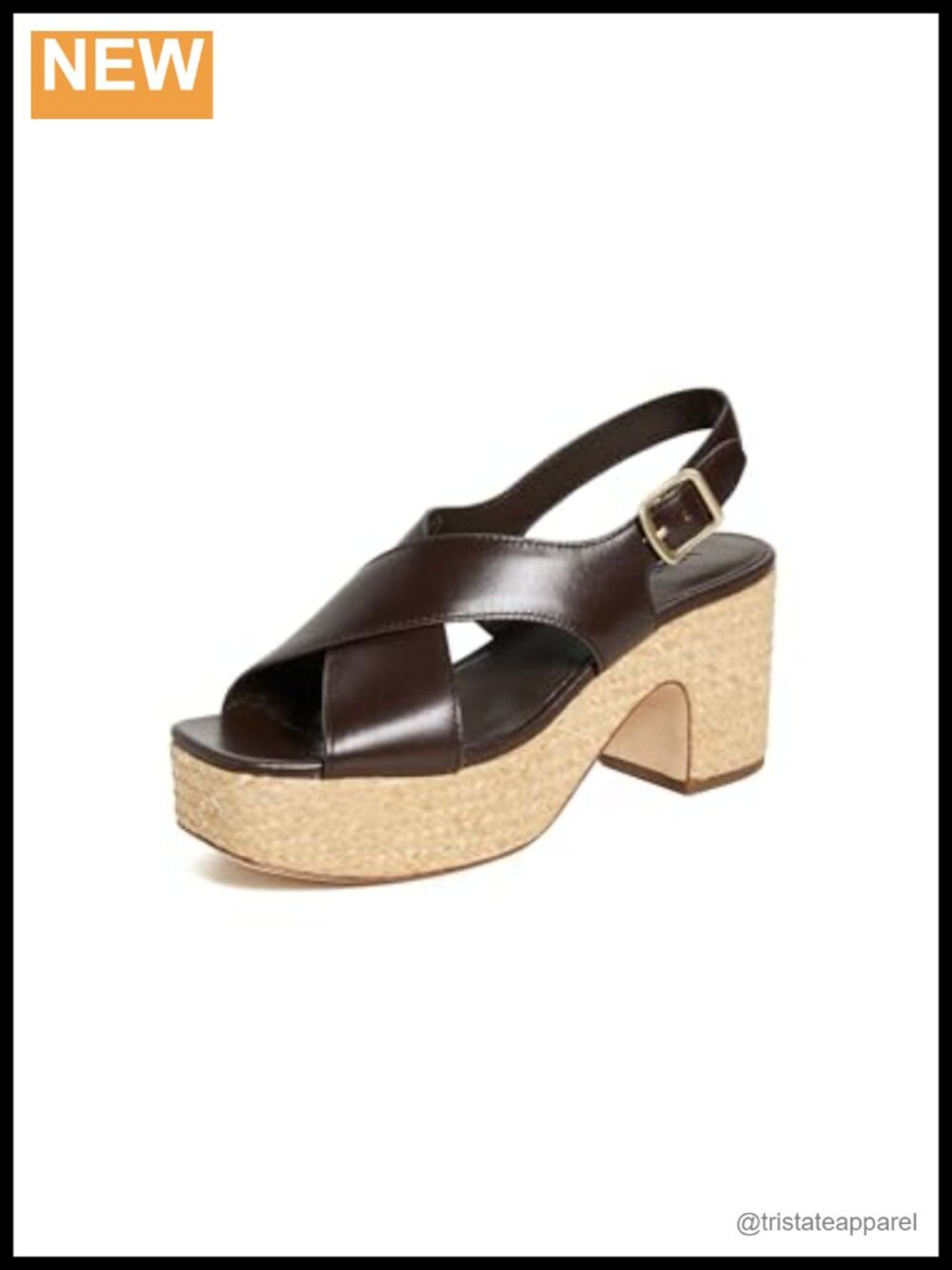 Leather Strappy Slingback Block Heel Sandals Cushioned Footbed